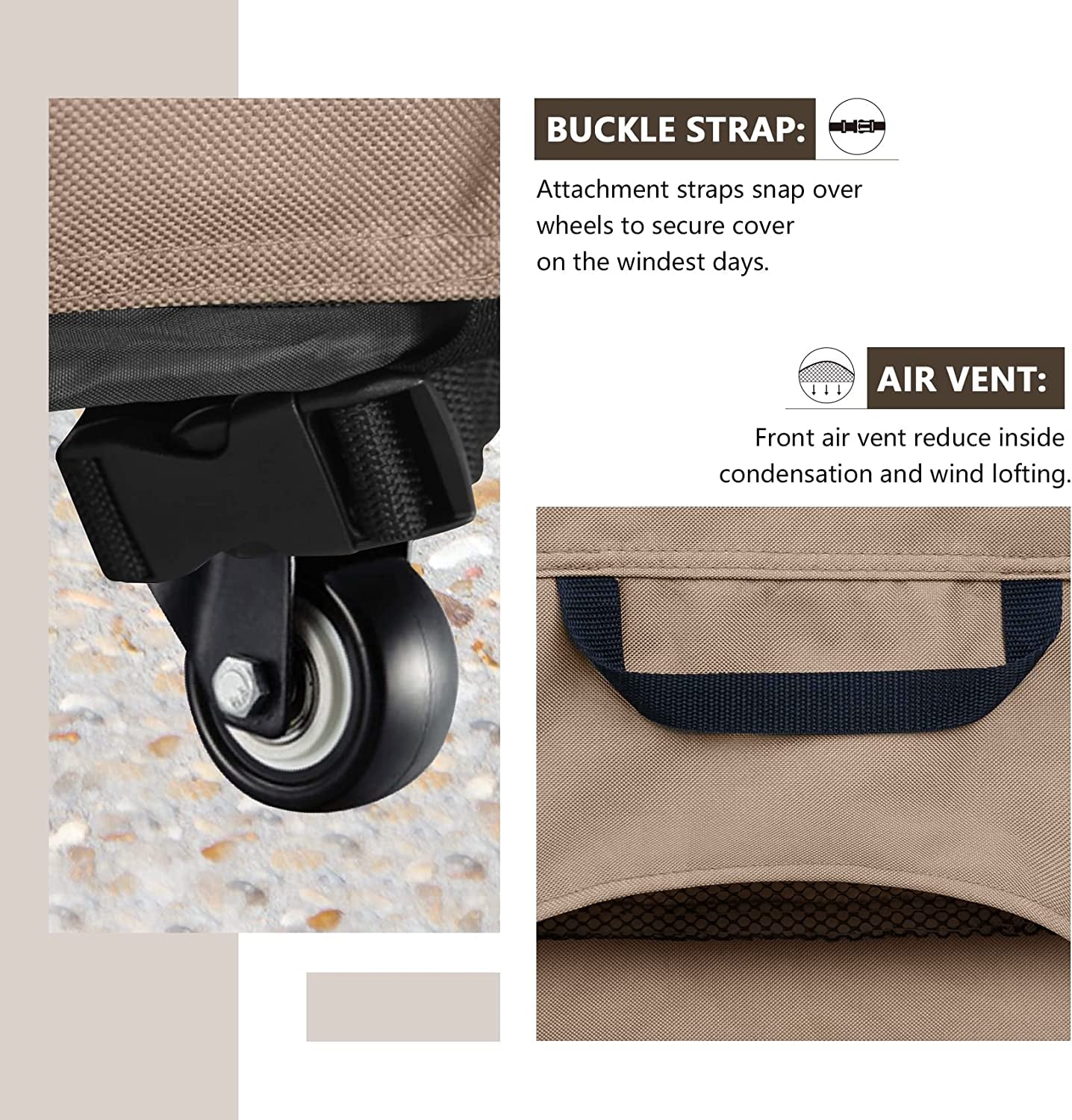 ULTCOVER Gas Grill Cover 55 Inch for 3-5 Burner Propane Barbecue Grills Waterproof BBQ Cover Fits Most Grills Weber Nexgrill Char-Broil Brinkmann - Image 5