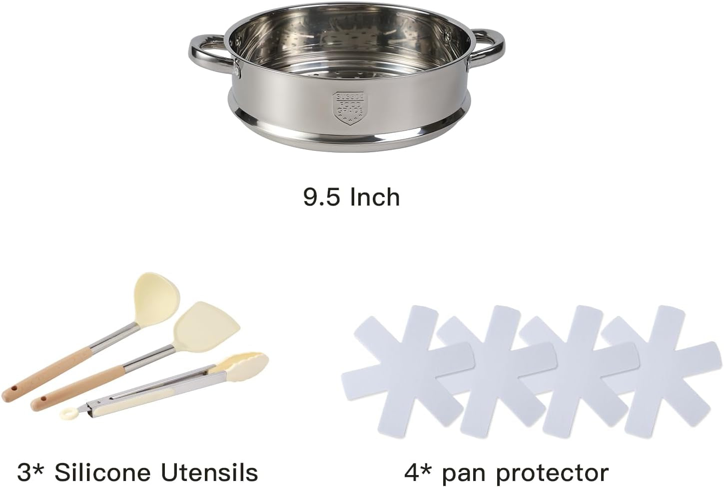 16PCS Pots and Pans Set Non Stick Cookware Set Nonstick with Cooking Set (White. 16Pieces) - Image 3