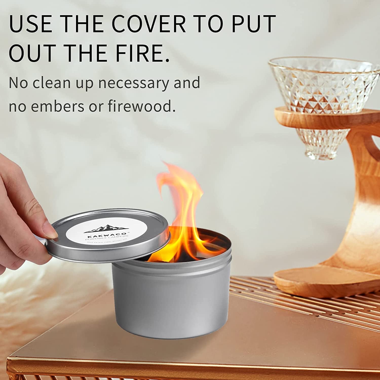 2 Pack Portable Campfire. Portable Fire Pit for Camping. 3-5 Hours of Burn Time Campfire in a Can for Picnics. Cooking and Party - Image 5