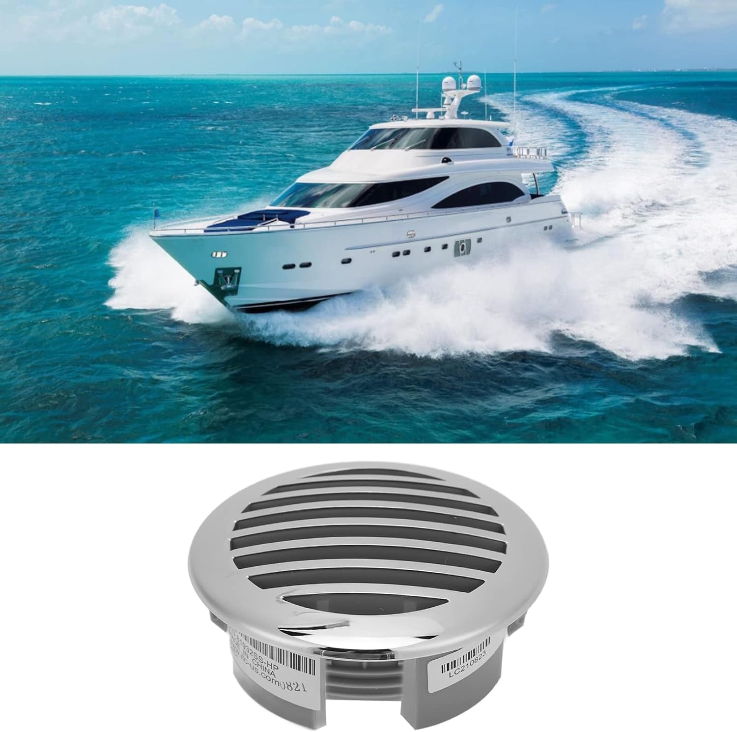 Boats Airflow Vent Cover 4Pcs 3.5In 316 Stainless Steel High Polished Cap Boats Air Outlet Grill Marine Parts for Yachts Rvs - Image 6