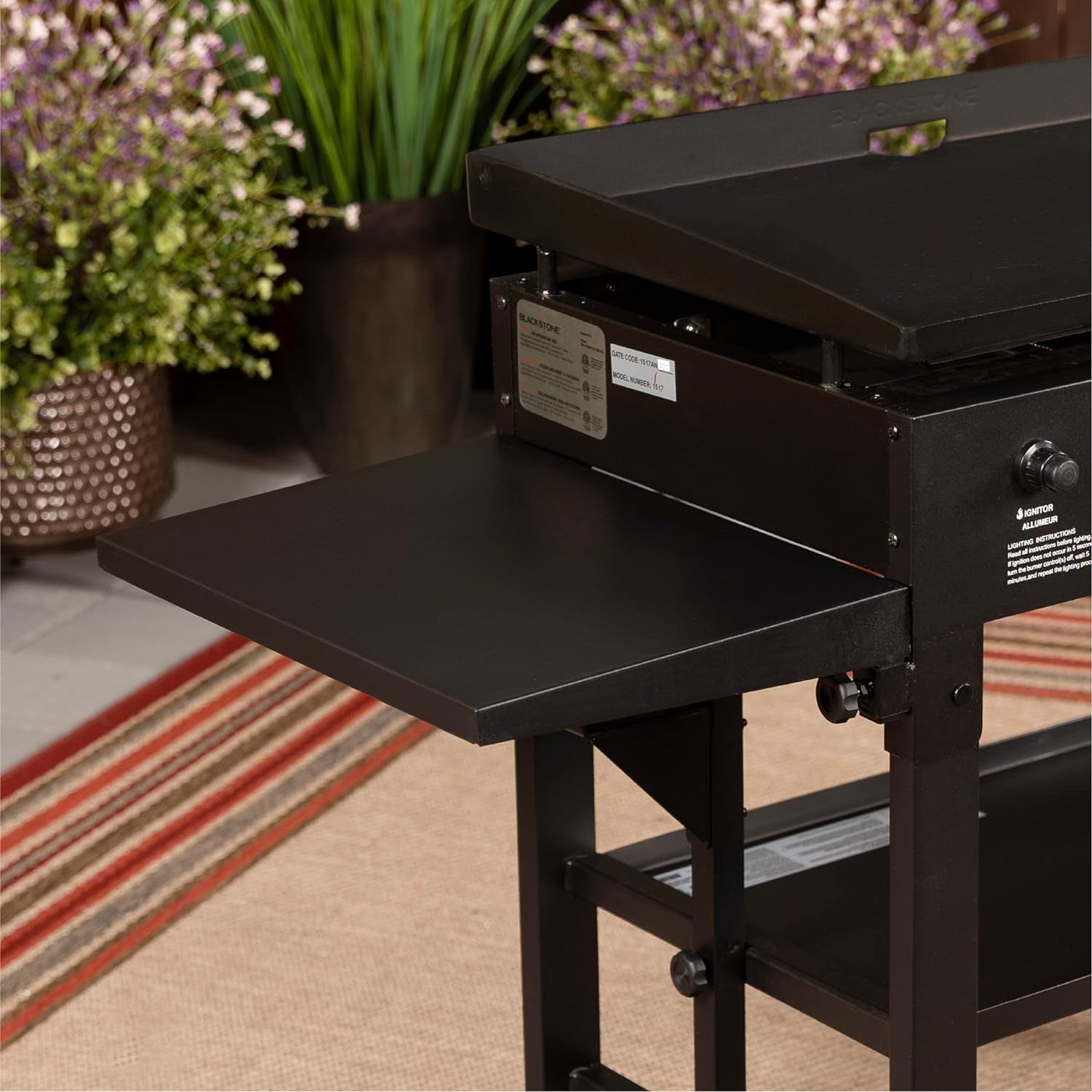 Flat Top Gas Grill Griddle 2 Burner Propane Fuelled Rear Grease Management System. 1517. Outdoor Griddle Station for Camping. 28 Inch - Image 5