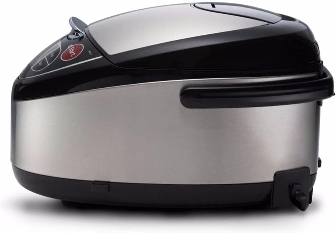 Tiger Corporation JAX-T10U-K 5.5-Cup (Uncooked) Micom Rice Cooker with Food Steamer & Slow Cooker. Stainless Steel Black - Image 2