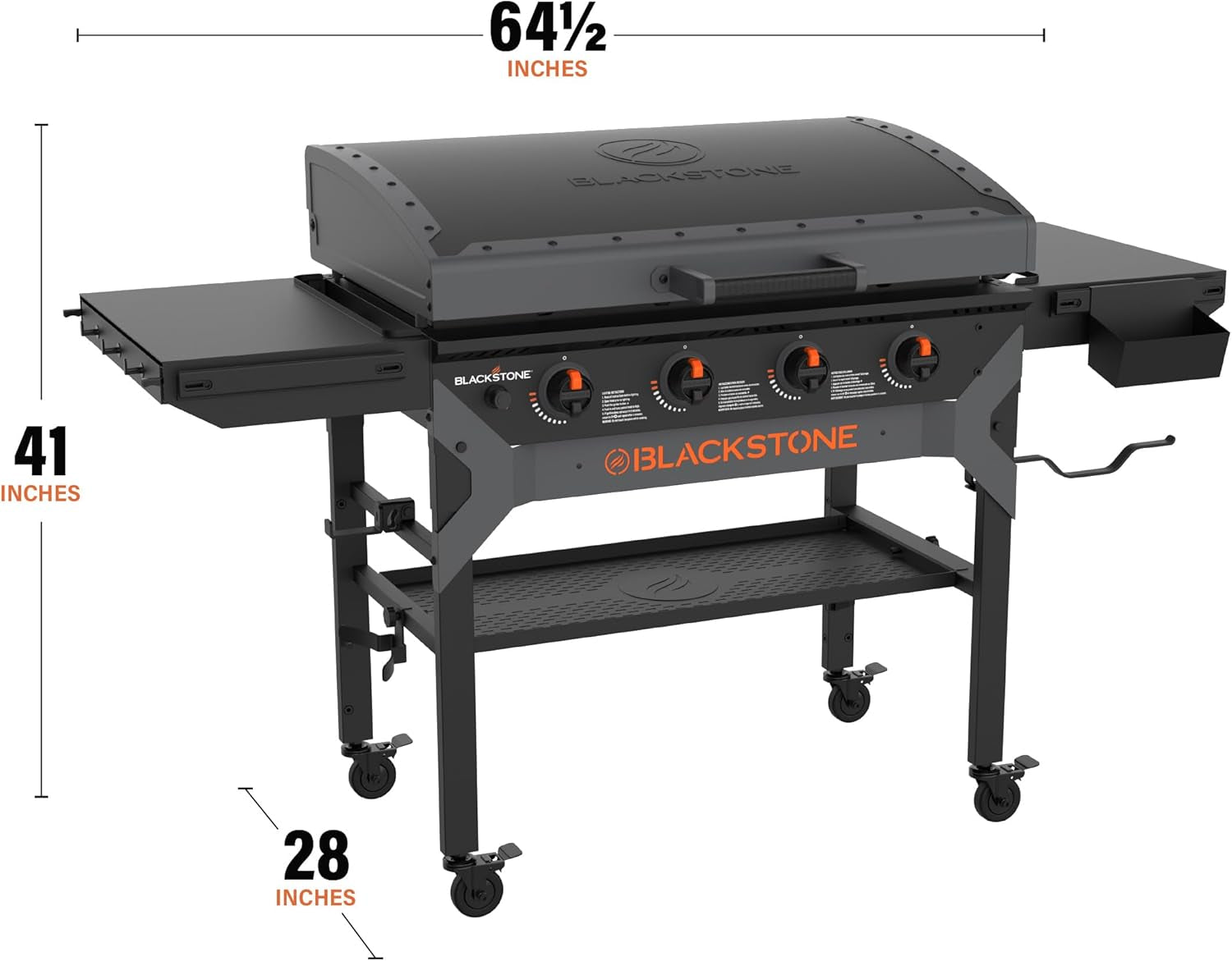 Blackstone 2310 Iron Forged 36 Omnivore Griddle with X-Braced Hood. Powder Coated Steel. Black - Image 3