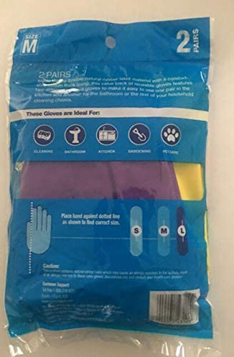 Medium Reusable Latex Gloves. 2 Color. 2 Piar. 2 Count - Image 3