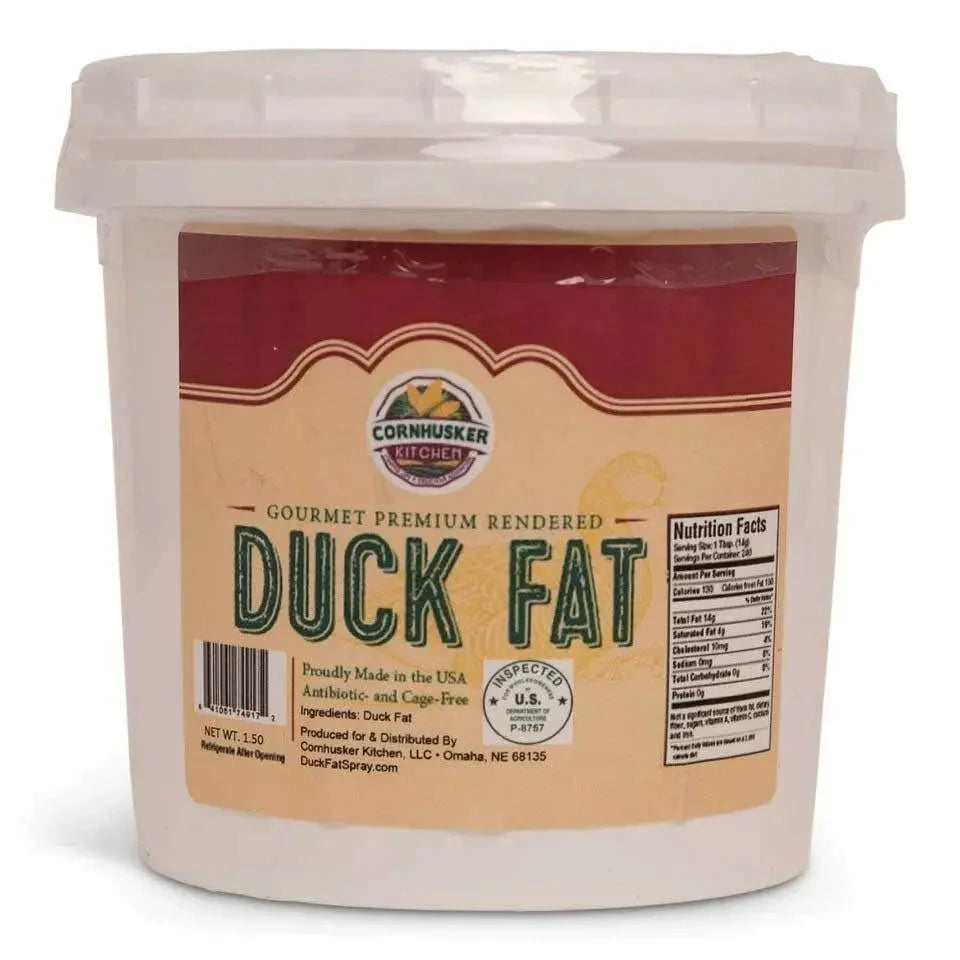 Cornhusker Kitchen Premium Rendered Duck Fat Tub. 1.5lb