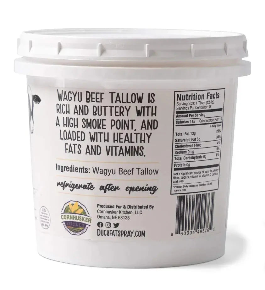 Cornhusker Kitchen Premium Rendered Wagyu Beef Tallow Tub. 1.5lb - Image 2