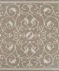 Couristan 8x10 Recife Veranda in Champagne & Taupe Outdoor Rug