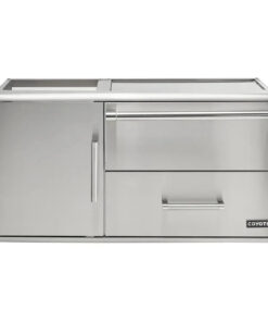 Coyote 42 Access Door With Storage & Warming Drawer Combo