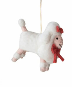 Creative Co-Op Handmade Wool Felt Poodle Ornament