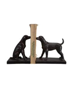 Creative Co-Op Resin Dog Bookends. Black. Set of 2