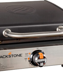 1814 Stainless Steel Propane Gas Portable. Flat Top Griddle Frill Station for Kitchen. Camping. Outdoor. Tailgating. Tabletop. Countertop – Heavy Duty & 12. 000 Btus. 17 Inch. Black