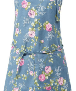 DILLMAN Aprons for Women with Pockets Cotton Linen Cooking Kitchen Baking Soft Durable Floral Gardening Apron