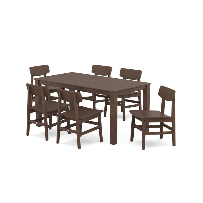 Polywood: Modern Studio Urban Chair 7-Piece Parsons Table Dining Set - Image 5