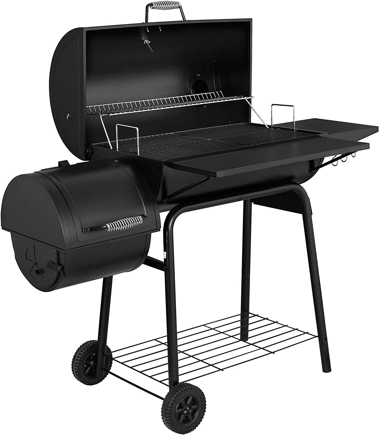 CC1830SC Charcoal Grill Offset Smoker with Cover. 811 Square Inches. Black. Outdoor Camping - Image 7