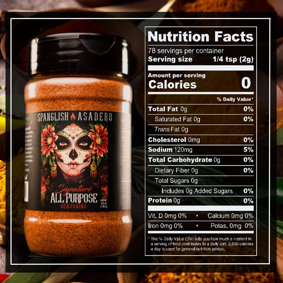 Spanglish Asadero 10Oz Signature All Purpose | Mexican Seasoning for Steak. Chicken. Pork. Lamb. and Elote | Low Sodium. Gluten-Free BBQ Rub for Smoking or Grilling - Image 2