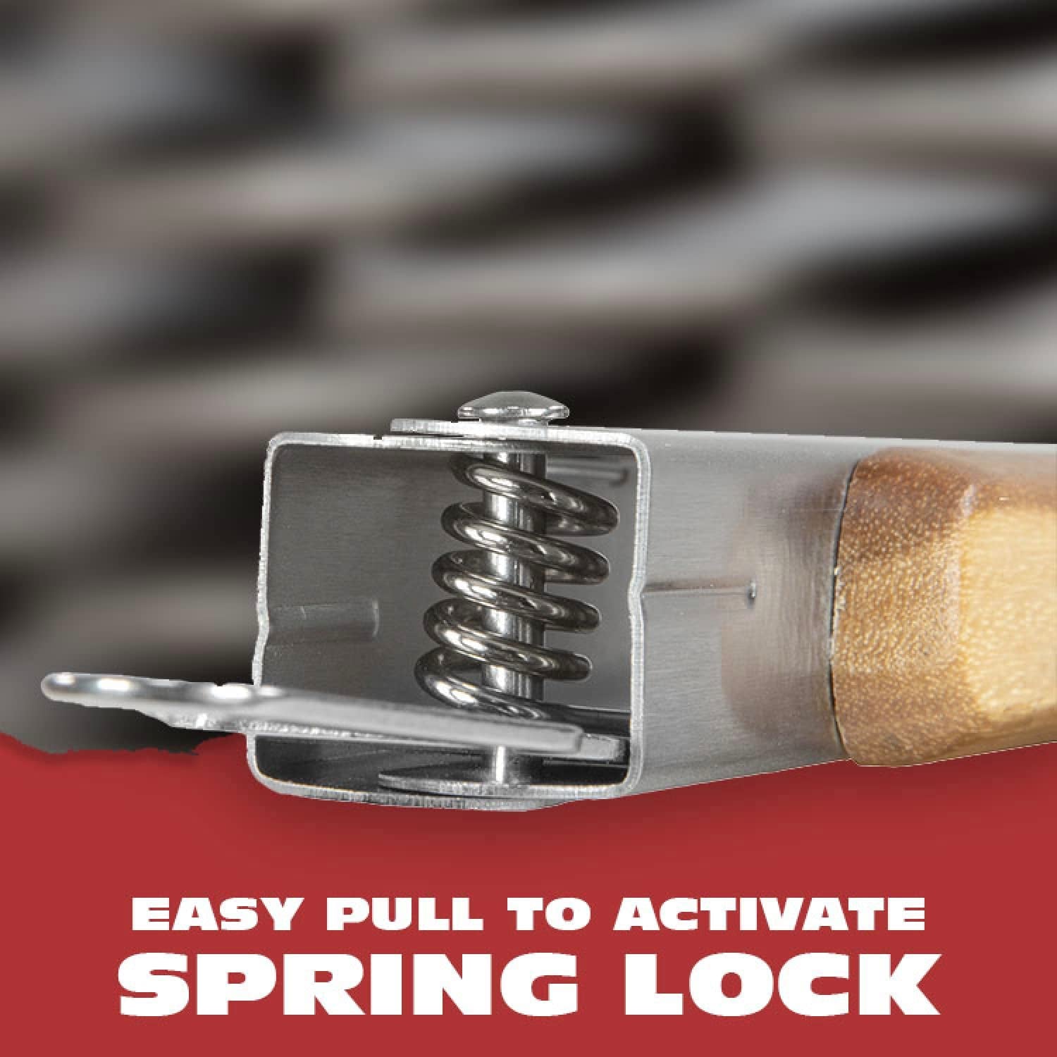 BBQ-AID 3 Piece Grill Set BBQ Accessories - Kitchen Tongs. Metal Spatula & Fork Utensils - Heavy Duty Stainless Steel Barbecue Grill Utensils for Outdoor Grill with Solid Sturdy Wood Handles - Image 5