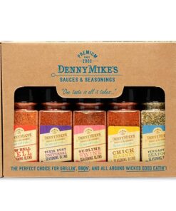 Dennymike'S Grill Seasoning Set. All Natural Spices and Seasonings. BBQ Rub for Cooking. Smoking. and Grilling. Low Sodium. Keto-Friendly. Gluten and Msg-Free. Bundle Pack of 5