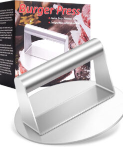 Smash Burger Press. 5.9 Inch round Hamburger Press. Upgrade Burger Press with Premium Stainless Steel Burger Smasher for Griddle Cooking