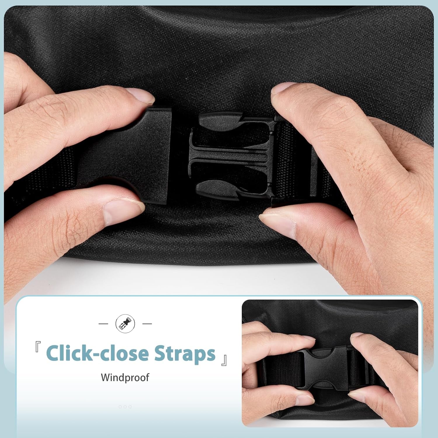 Griddle Cover for Blackstone 28 Inch Culinary Series. Heavy Duty Waterproof 5472 Flat Top Gas Grill Cover with Large Air Vent. Click-Close Straps. Handle and Zipper. Black - Image 6