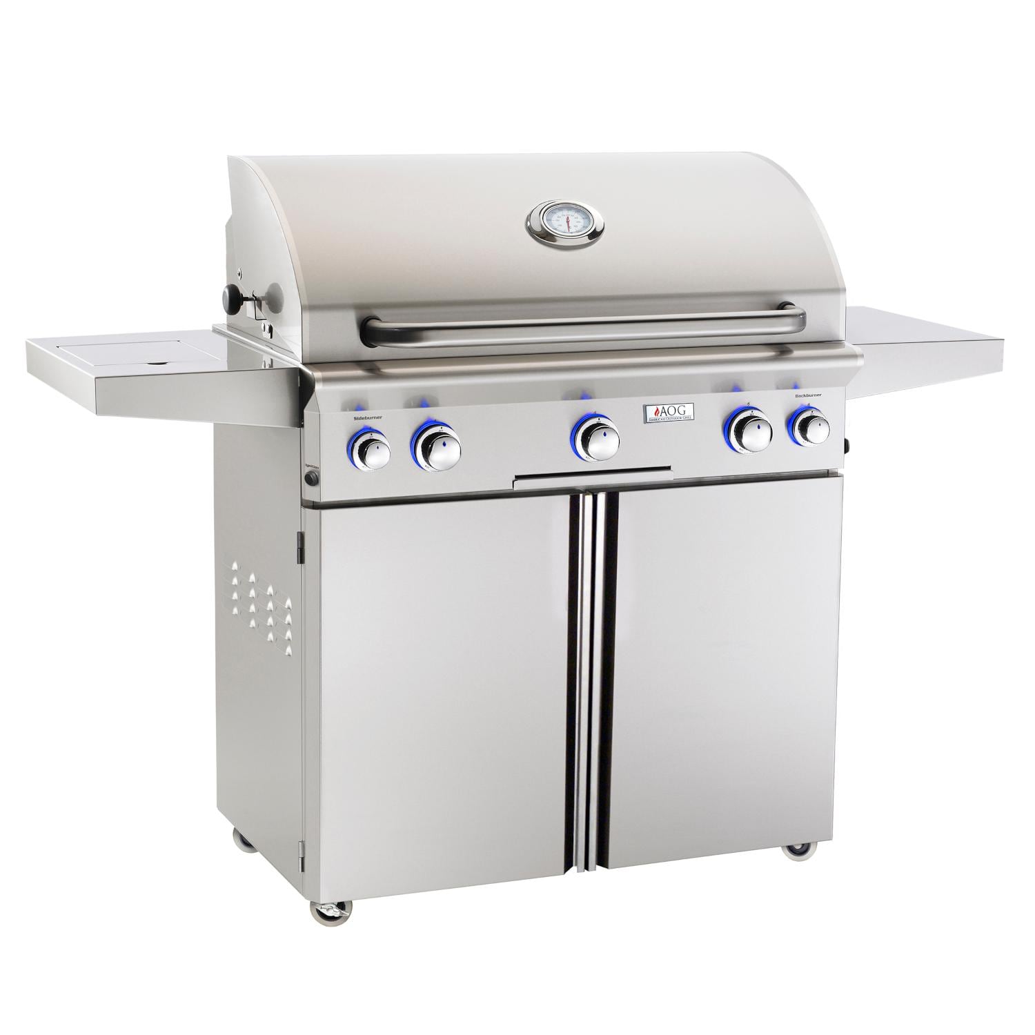 American Outdoor Grill: 36 AOG Grill on Cart. w/ Lights & Rotisserie & Side Burner