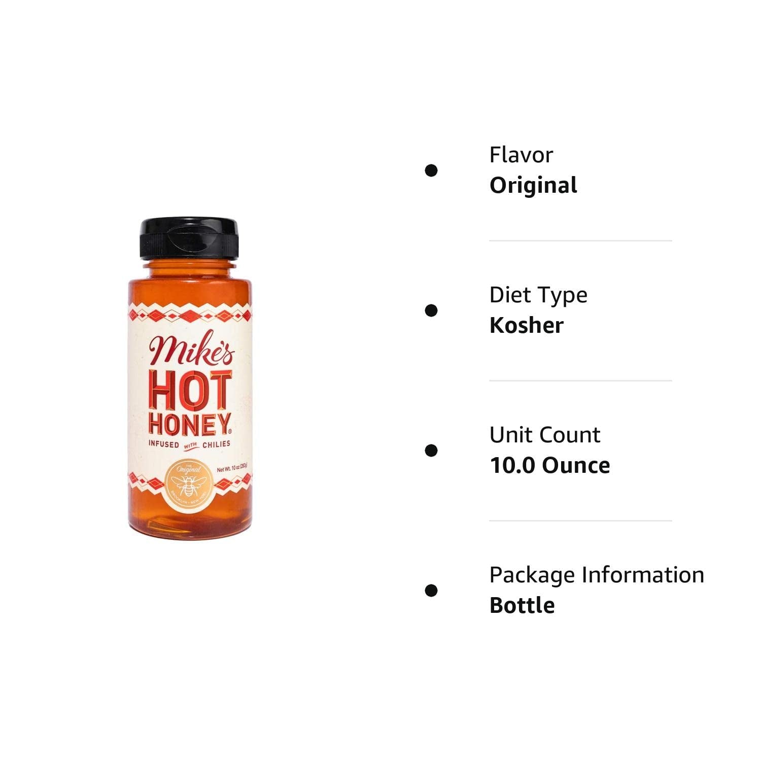 Mike'S Hot Honey. America'S #1 Brand of Hot Honey. Spicy Honey. All Natural 100% Pure Honey Infused with Chili Peppers. Gluten-Free. Paleo-Friendly (10Oz Bottle. 1 Pack) - Image 7