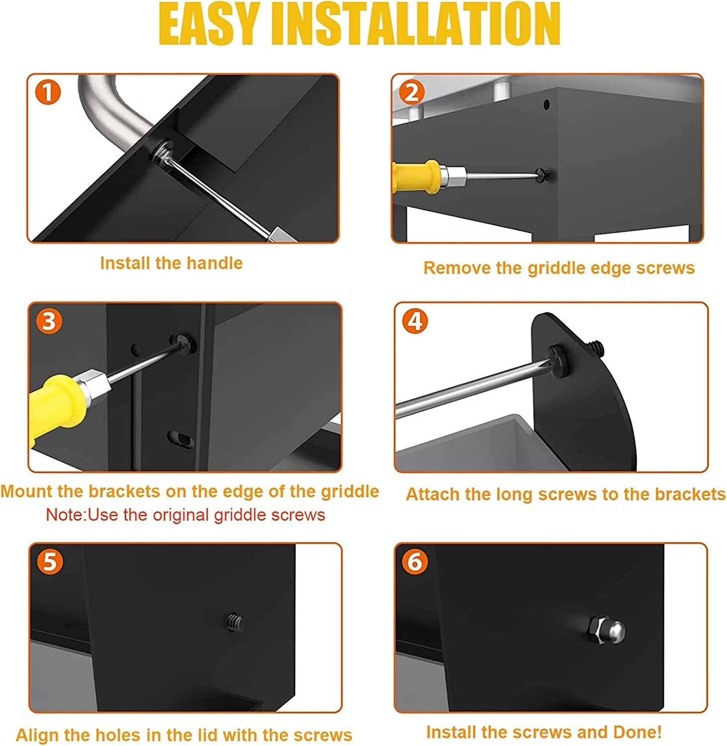 Hinged Lid for Blackstone Griddle 36 Inch. Hard Cover Lid for Blackstone. Blackstone Griddle 36 Inch Accessories - Image 4