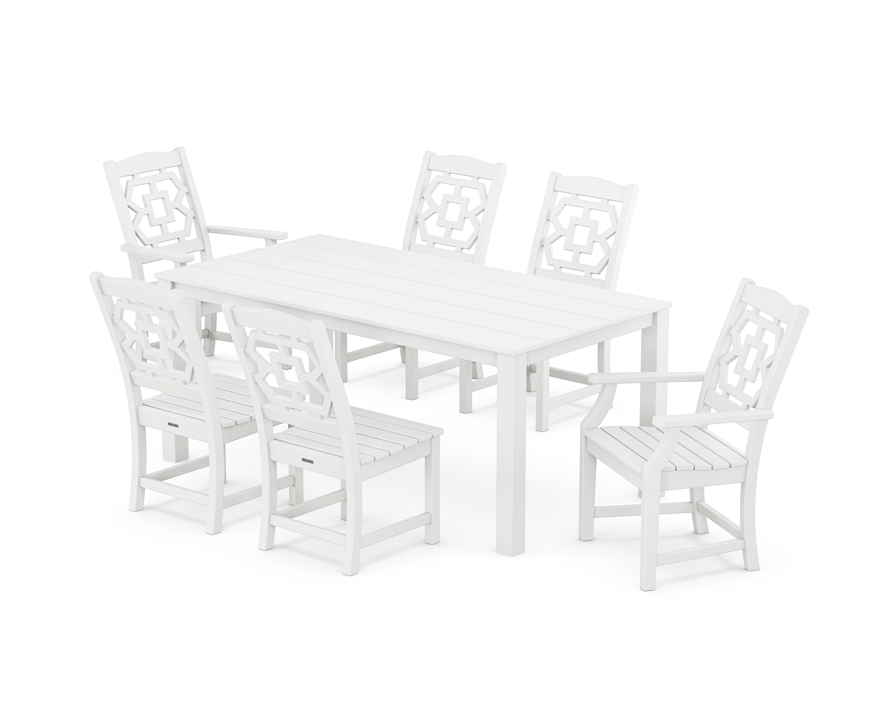 Polywood: Chinoiserie 7-Piece Parsons Dining Set - Image 7