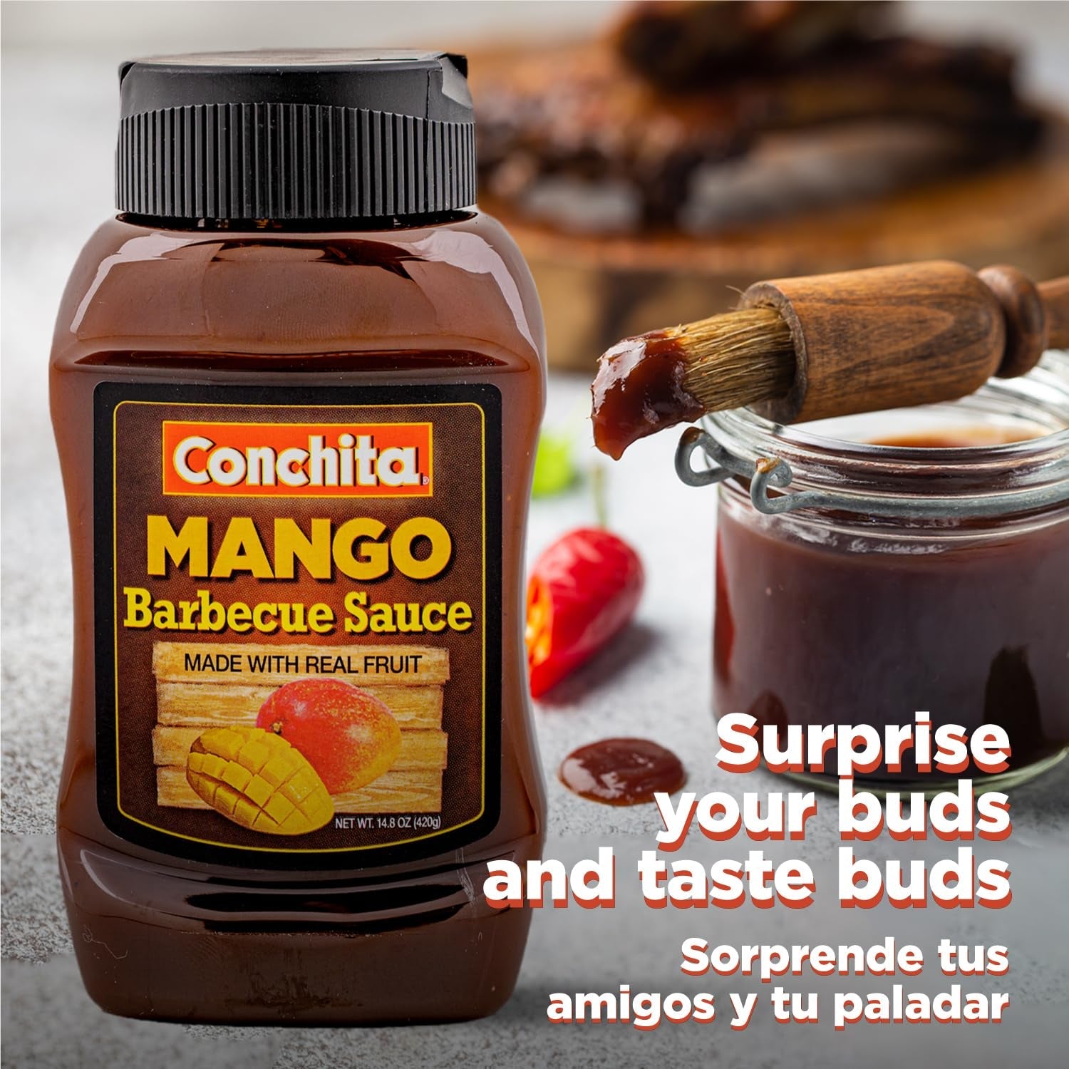 Conchita Mango BBQ Sauce. 14 Oz - Cookout Essentials - Perfect for Grilling. Marinating. and Dipping - Image 3