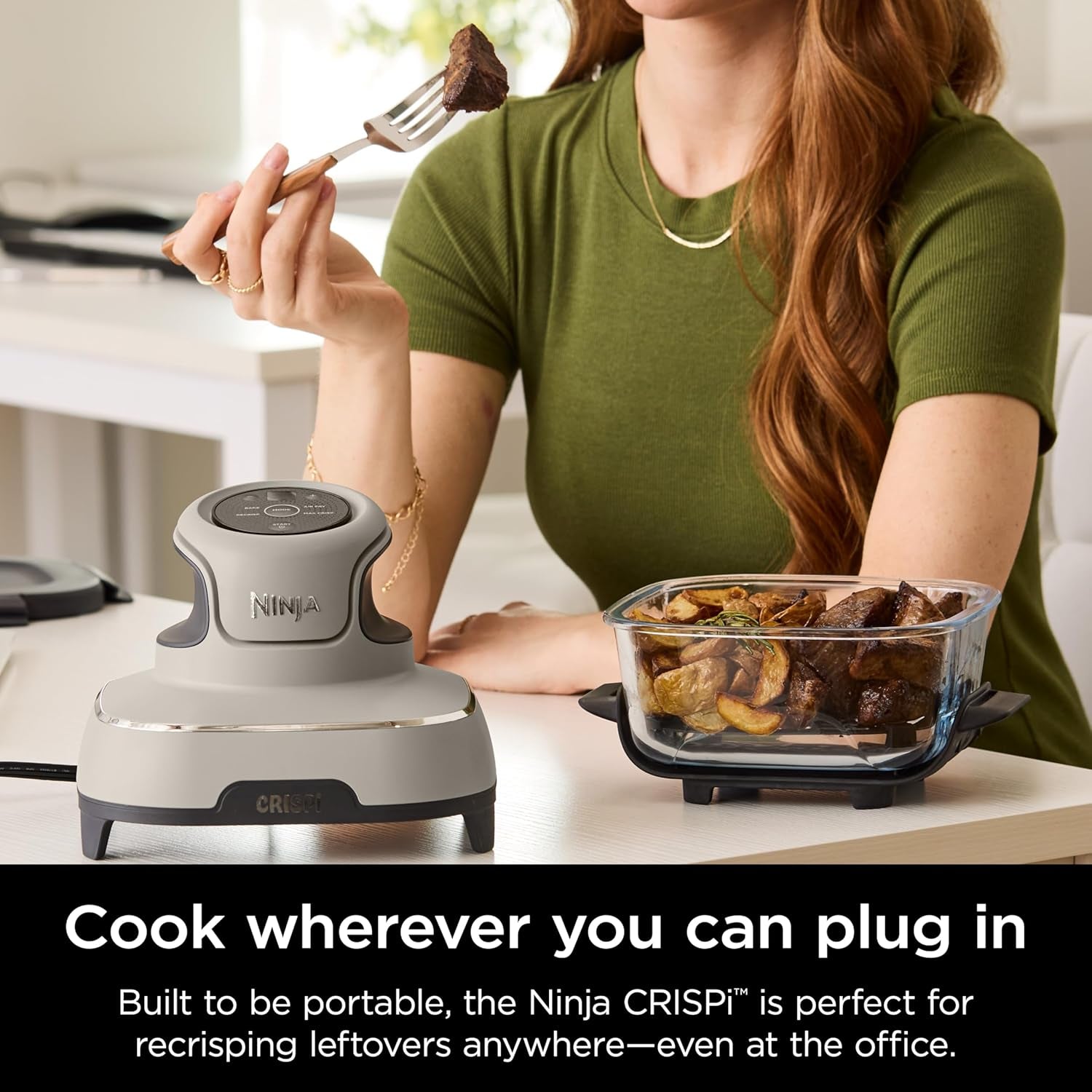 Ninja Crispi Air Fryer. Microwave. Freezer & Dishwasher Safe. Non Toxic Glass Portable Cooking System. 4 QT & 6 Cup Glass Containers with Storage Lids. Easy Meals. Air Fry. Bake. Stone. FN101ST - Image 10