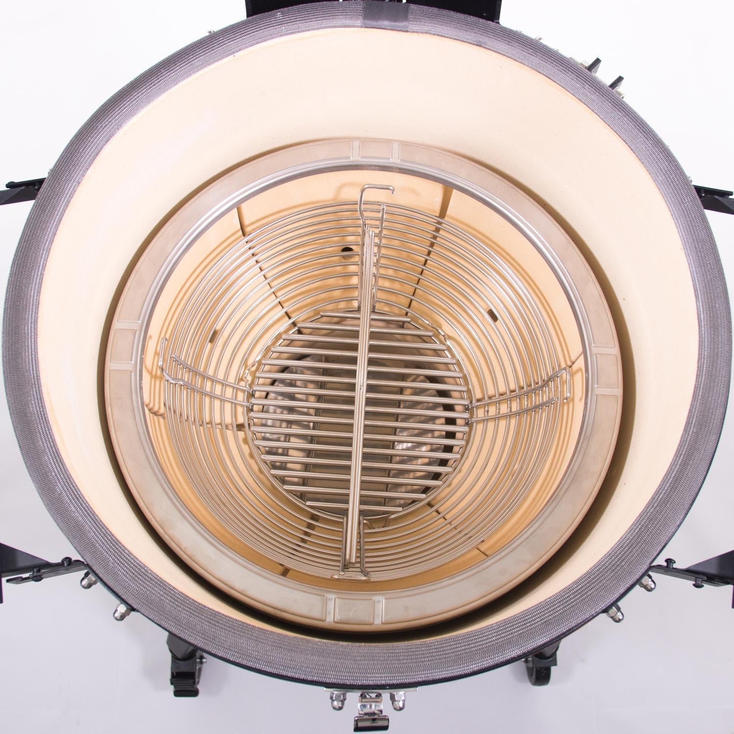 Kamado Joe: Big Joe III w/ Cart. Hyperbolic Insert. Aluminum Side Shelves. Heat Def. D&C. Tools - Image 5