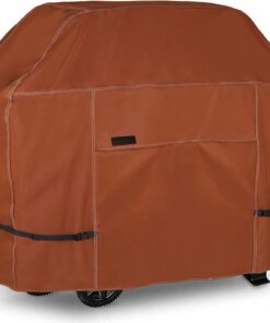 Nettypro BBQ Grill Cover 56 Inch Outdoor Patio 600D Heavy Duty Waterproof 2-3 Burner Barbecue Cover for Weber. Char-Broil. Brinkmann. Nexgrill Grills and More. Brown