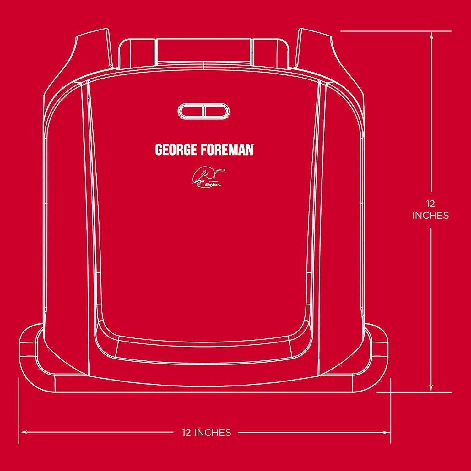 George Foreman 4-Serving Removable Plate Electric Grill and Panini Press. George Tough Non-Stick Coating. Drip Tray Catches Grease. Black - Image 7