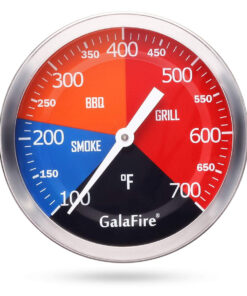 GALAFIRE 3 3/16 Inch BBQ Temperature Gauge for Smoker Wood Charcoal Pit. Large Face Grill Analog Thermometer