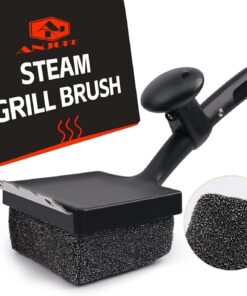BBQ Grill Brush Bristle Free.4 in 1 Grill Brush for Outdoor Grill with Replaceable Cleaning Head.18.8 Extra Long Safe Steam Grill Cleaner Brush with Scraper.Bbq Accessories Gifts for Men