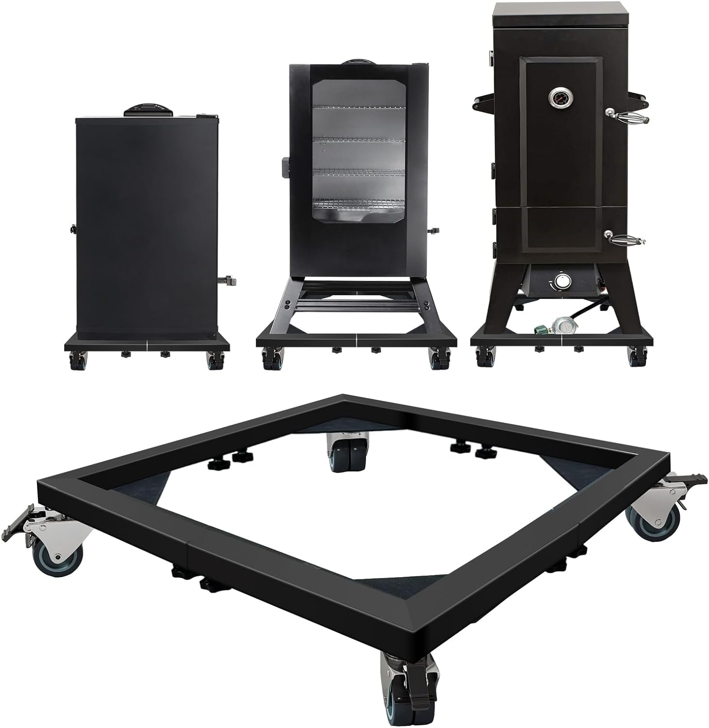 Heavy Duty All Steel Smoker Stand .Electric Smoker&Vertical Electric Smoker&Digital Electric Smoker Universal Mobile Stand Base