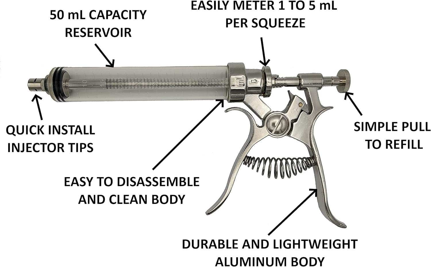 BBQ Smoker Grill Professional Meat Injector Syringe Kit for Smoking with Case. Heat Resistant Non Slip Gloves and Silicone Mop Brush for Turkey Marinade Injection - Image 3