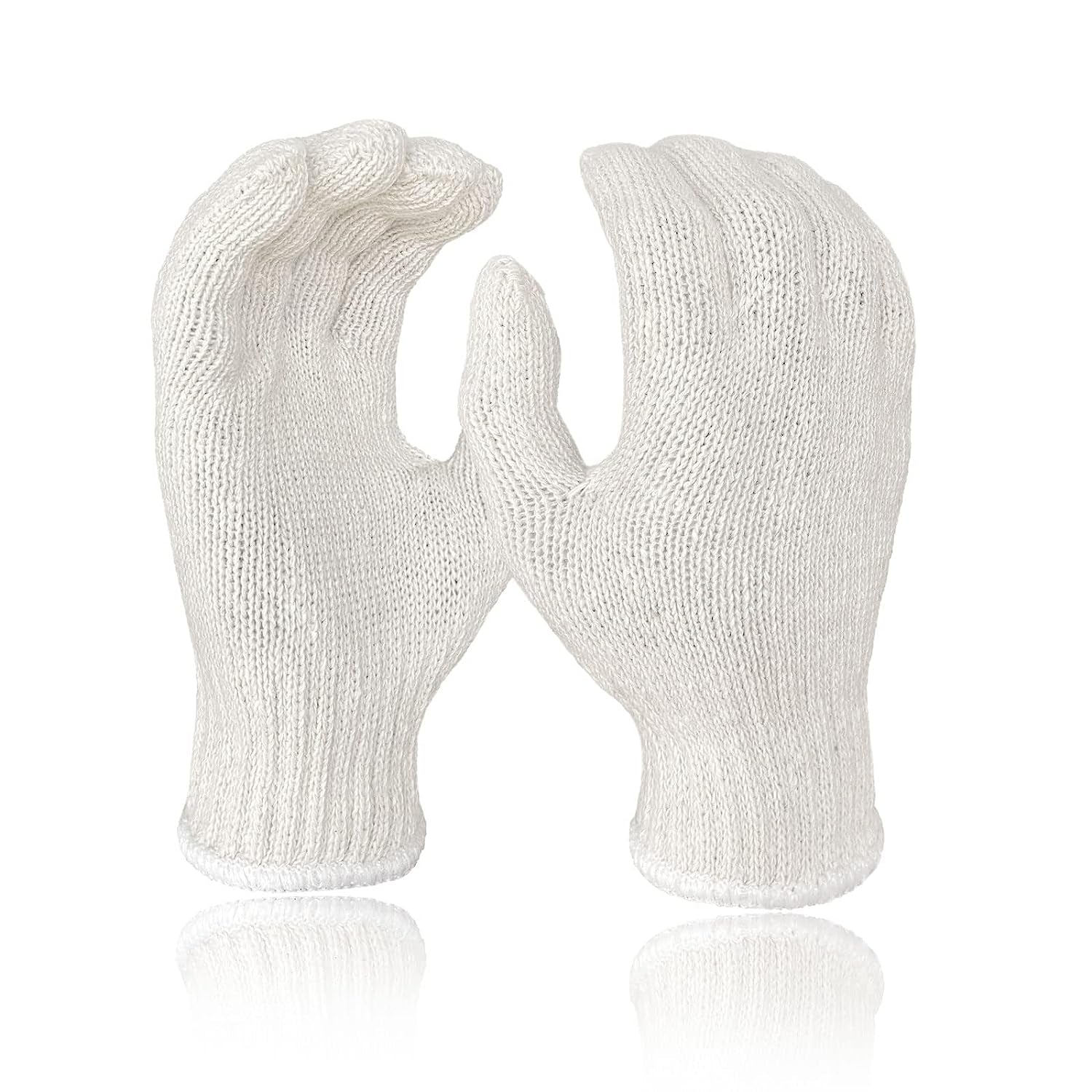 12 Pairs Cotton Glove Liners for BBQ. Cooking. Grilling. Food Handling - Safety Work Gloves Hand Saver. Large