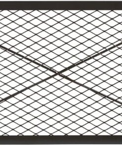 VEVOR X-Marks Fire Pit Grill Grate. Rectangle Cooking Grate. Heavy Duty Steel Campfire BBQ Grill Grid with Handle & Support X Wire. Portable Camping Cookware for outside Party Gathering. 44 Inch Black