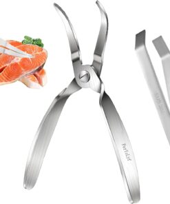 Fish Bone Pliers/Tweezers 304 Food Grade Stainless Steel Deboning Tool Kit for All Kinds of Fish