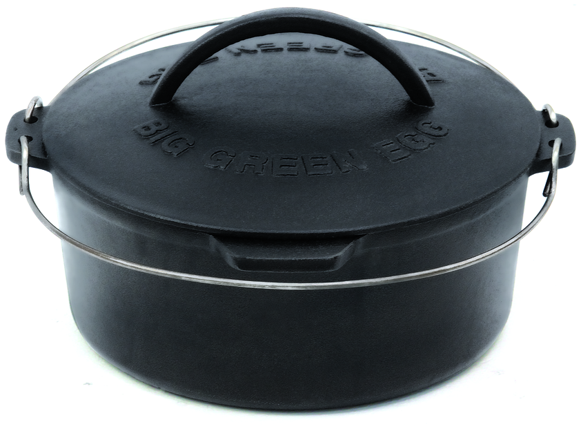 Big Green Egg: Professional Grade Cast Iron Dutch Oven With Lid (for all except S. MX and MN) 5.5 quart/5.2 L