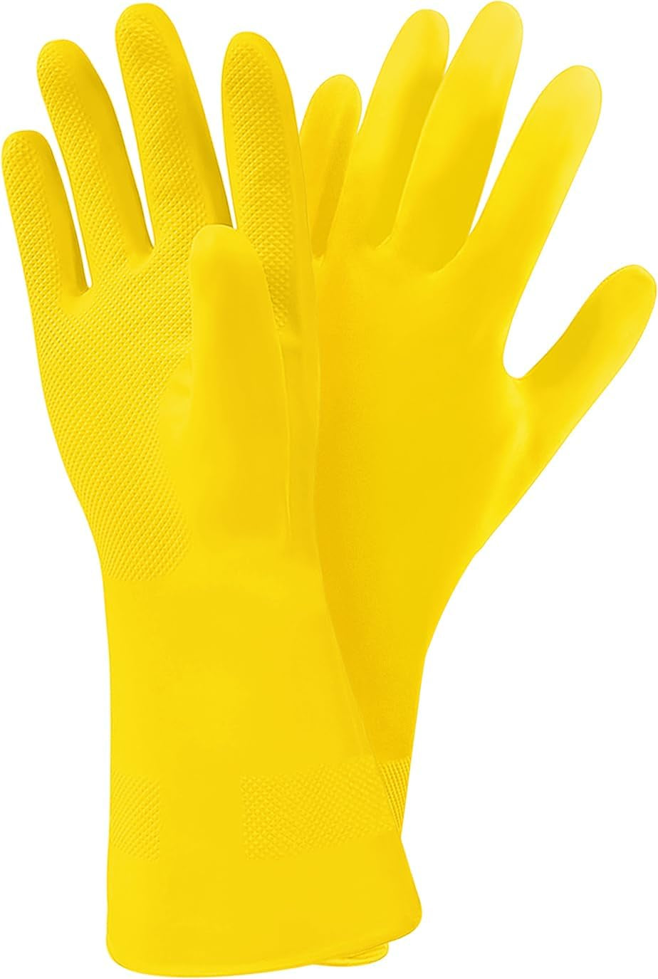 3 Pairs Yellow Cleaning Dish Gloves. Professional Natural Rubber Latex Gloves. Kitchen Dishwashing Gloves (3 Pairs) - Image 3
