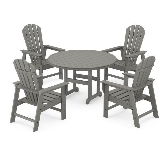 Polywood: South Beach 5-Piece Round Farmhouse Dining Set - Image 3