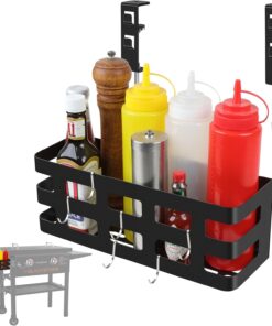 Griddle Caddy for 28/36 Blackstone Griddles/Prep Cart Space-Saving Grill Caddy No-Punch Installation of Blackstone Griddle Accessories Blackstone Griddle Caddy Is Compatible with Any Countertop