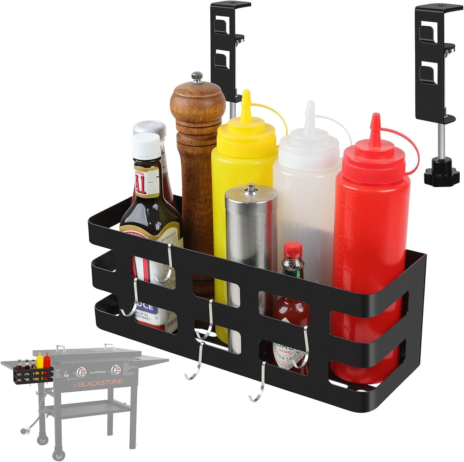 Griddle Caddy for 28/36 Blackstone Griddles/Prep Cart Space-Saving Grill Caddy No-Punch Installation of Blackstone Griddle Accessories Blackstone Griddle Caddy Is Compatible with Any Countertop