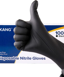 Black Disposable Nitrile Gloves.Latex Free Disposable Gloves 100 Pcs.Food Safe Food Prep Cooking Gloves