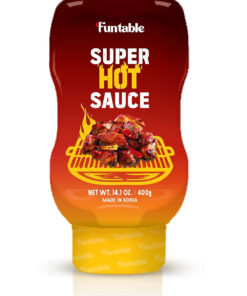 Funtable Super Hot Sauce (14.1Oz. Pack of 1) - Authentic Korean Flavor. Spicy & Tangy Sauce. Low-Calorie. Ideal for Fried Chicken. Nuggets. Dipping & More.