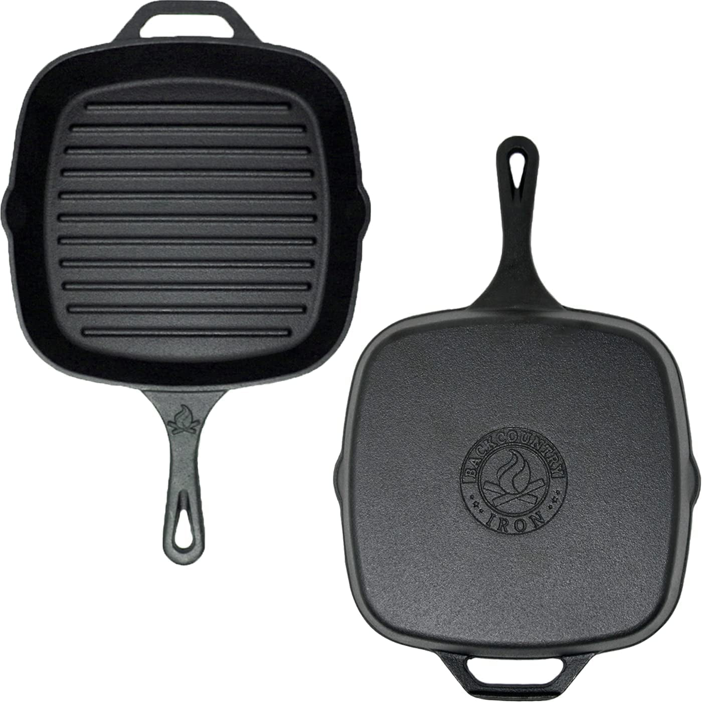 8 Inch Square Grill Pan Medium Pre-Seasoned Cast Iron - Image 3