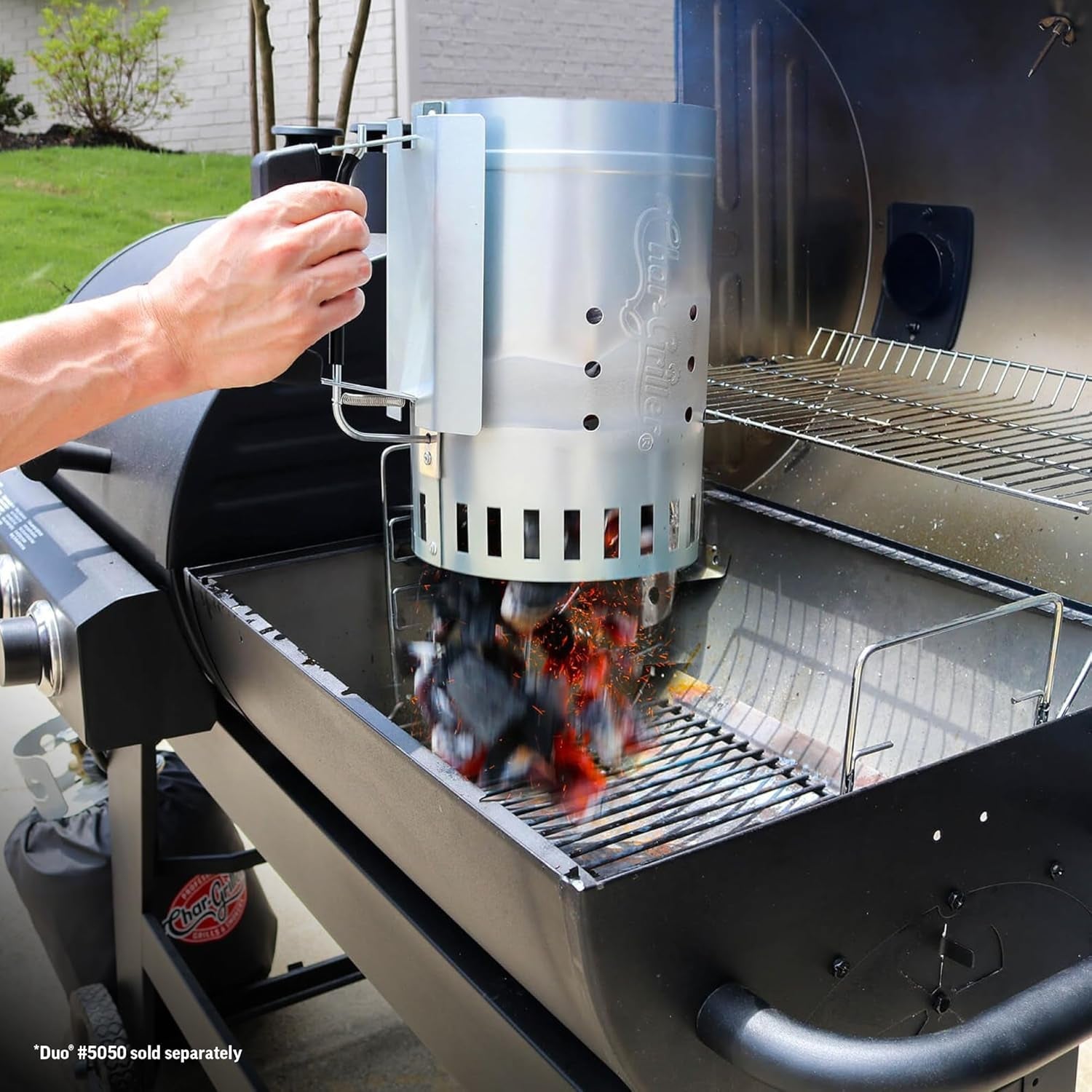 Char-Griller 19586 Charcoal Chimney Starter. Stainless - Image 4