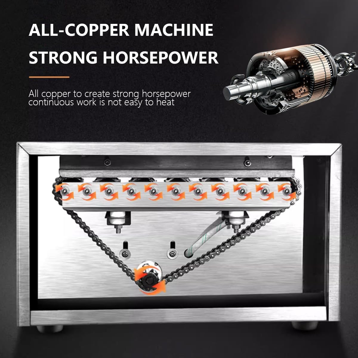 1670W Hot Dog Roller Machine/Sausage Grill with Dust Cover.Stainless Steel 11 Rollers 30 Hot Dog Roller Grill Cooker Machine with Dual Temp Control and LED Light/Detachable Drip Tray - Image 4