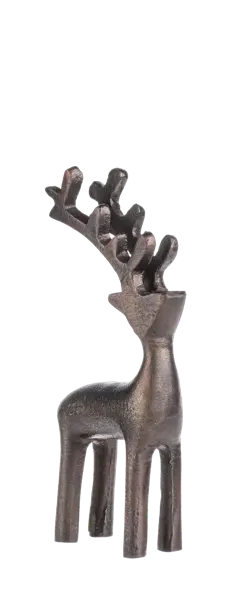 Dark Bronze Standing Deer